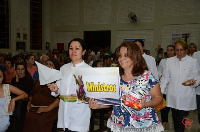 Missa inaugural da paróquia Santo André, em Dourados