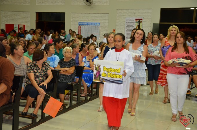 Missa inaugural da paróquia Santo André, em Dourados