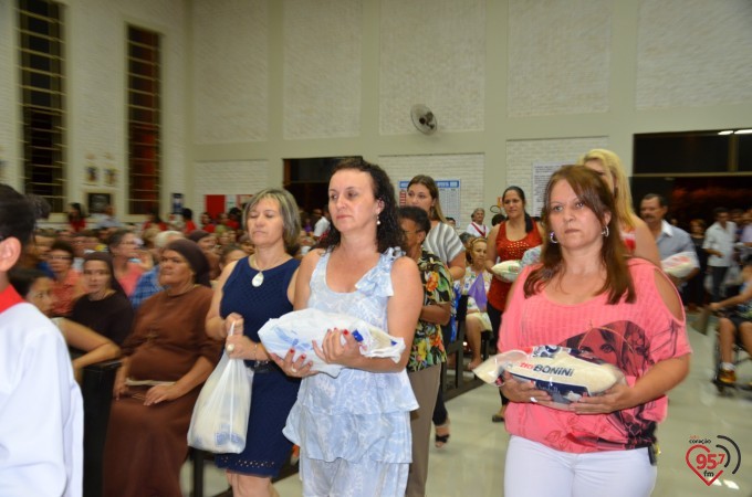 Missa inaugural da paróquia Santo André, em Dourados