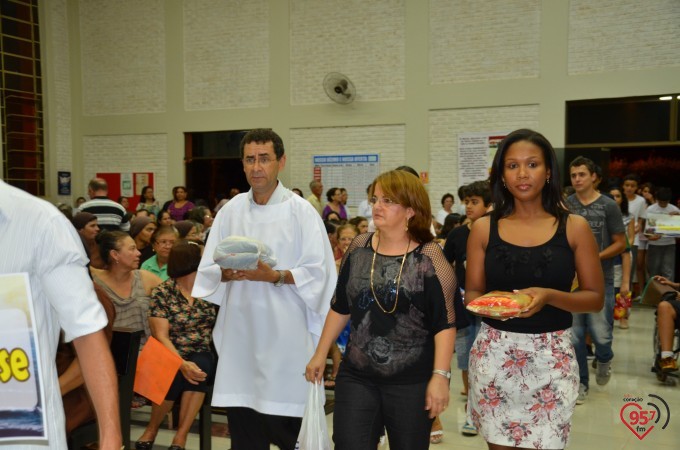 Missa inaugural da paróquia Santo André, em Dourados