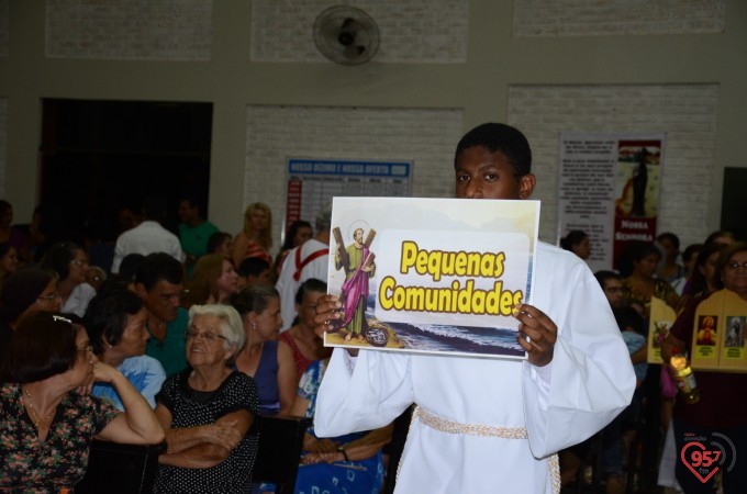 Missa inaugural da paróquia Santo André, em Dourados
