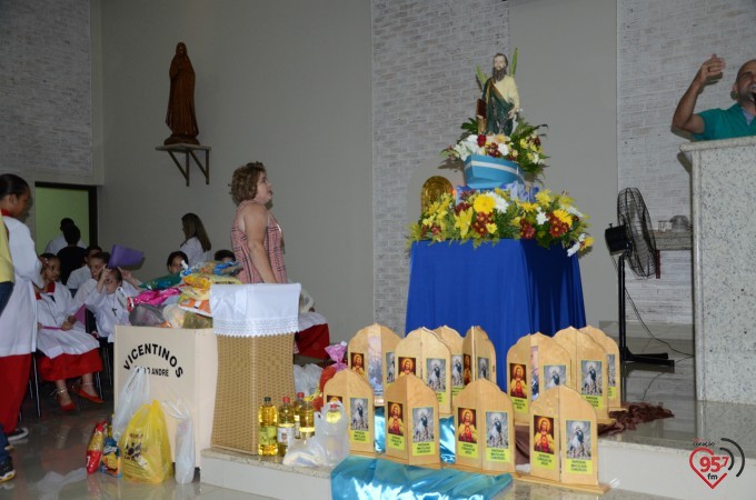 Missa inaugural da paróquia Santo André, em Dourados
