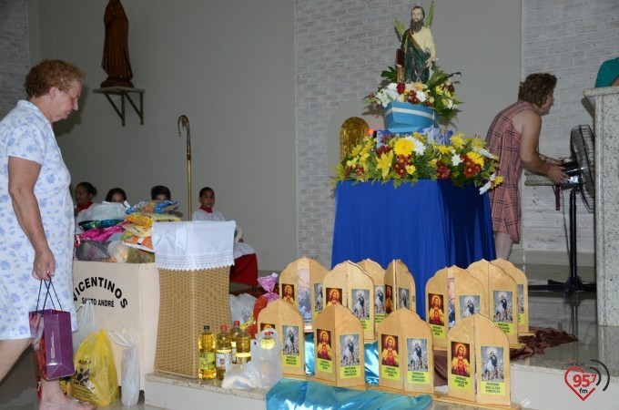 Missa inaugural da paróquia Santo André, em Dourados