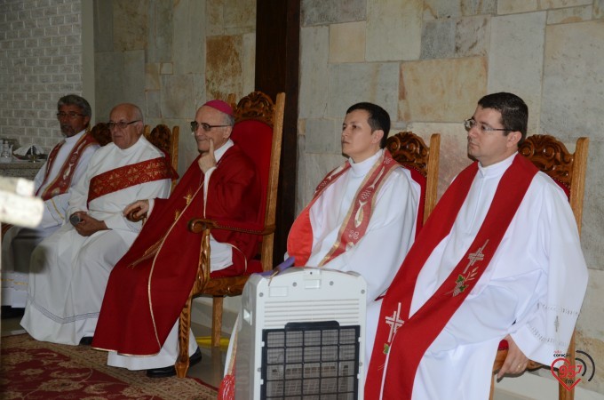 Missa inaugural da paróquia Santo André, em Dourados