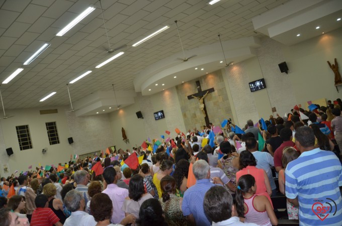 Missa inaugural da paróquia Santo André, em Dourados