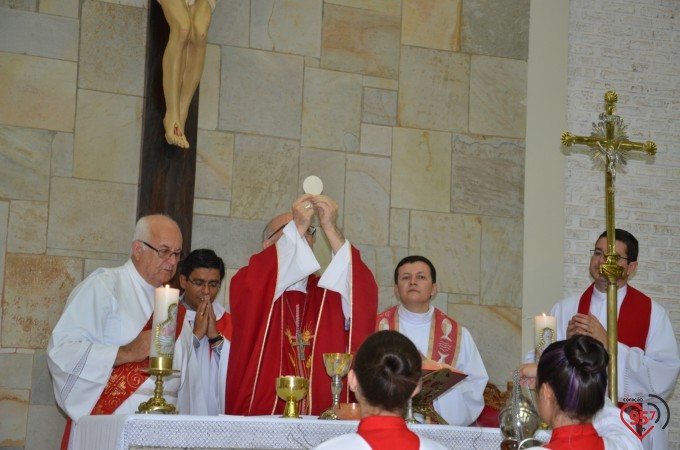 Missa inaugural da paróquia Santo André, em Dourados