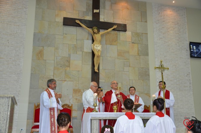 Missa inaugural da paróquia Santo André, em Dourados