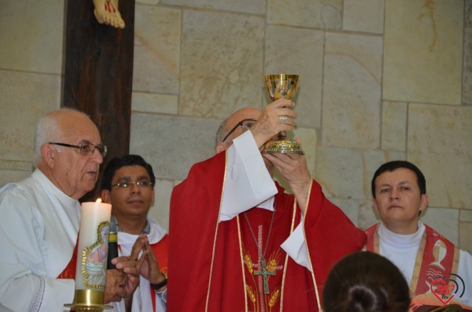 Missa inaugural da paróquia Santo André, em Dourados