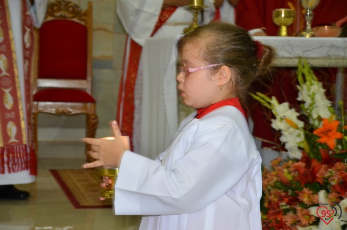 Missa inaugural da paróquia Santo André, em Dourados