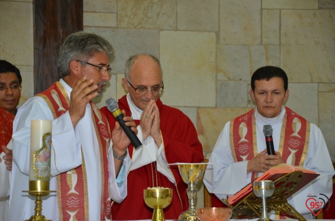 Missa inaugural da paróquia Santo André, em Dourados