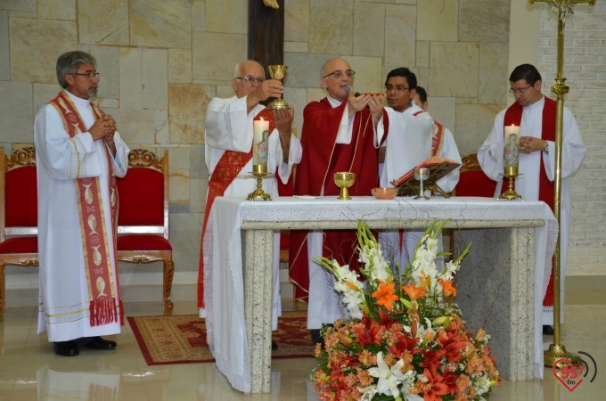 Missa inaugural da paróquia Santo André, em Dourados