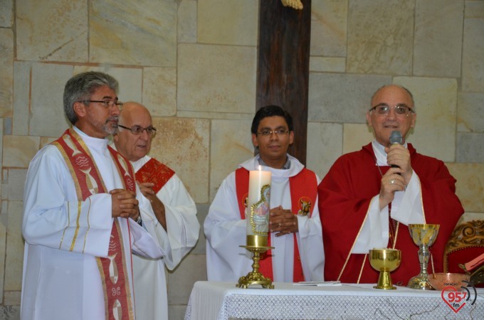 Missa inaugural da paróquia Santo André, em Dourados