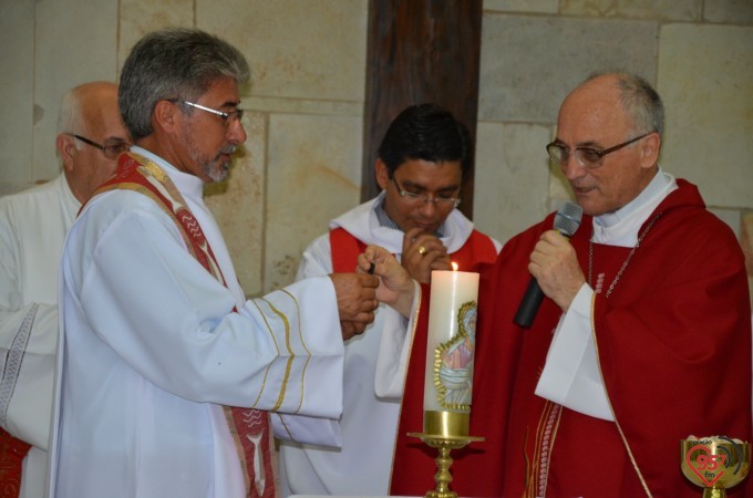 Missa inaugural da paróquia Santo André, em Dourados