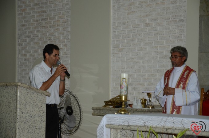 Missa inaugural da paróquia Santo André, em Dourados