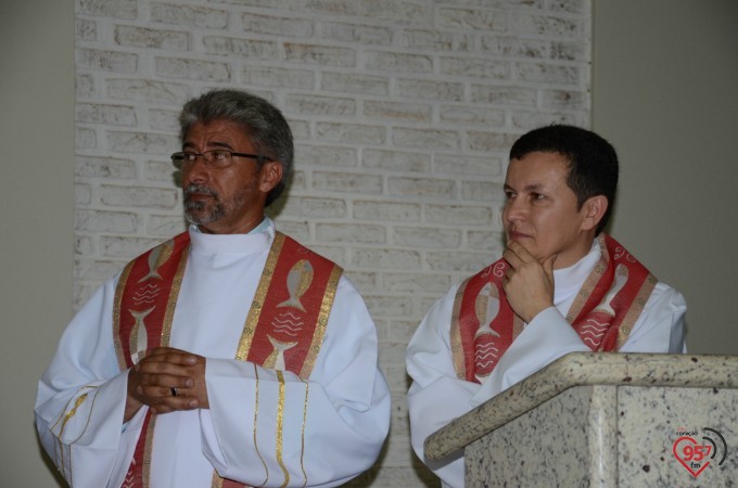 Missa inaugural da paróquia Santo André, em Dourados