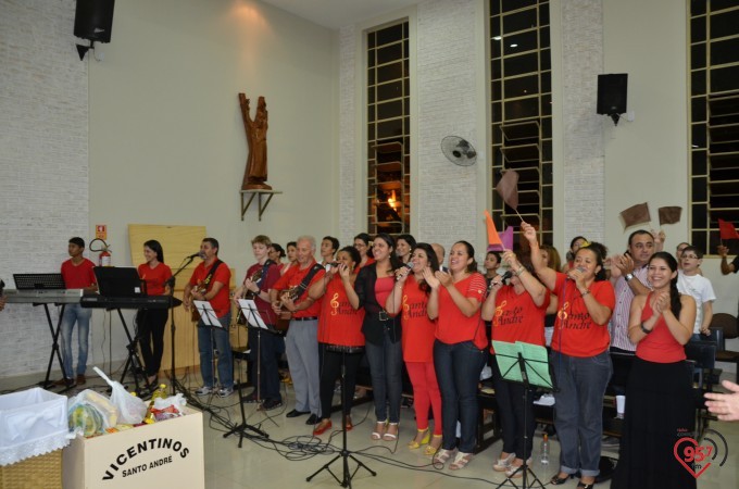 Missa inaugural da paróquia Santo André, em Dourados