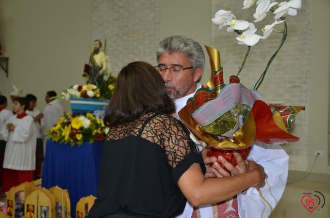 Missa inaugural da paróquia Santo André, em Dourados