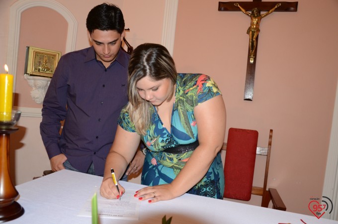 Cintia Sanabria e Guilherme Marchiolli se casam na capela Santa Clara
