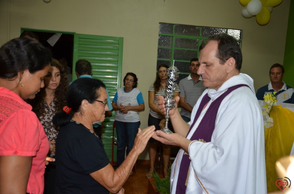 Relicário de São Luiz Orione visita capela no Potrerito