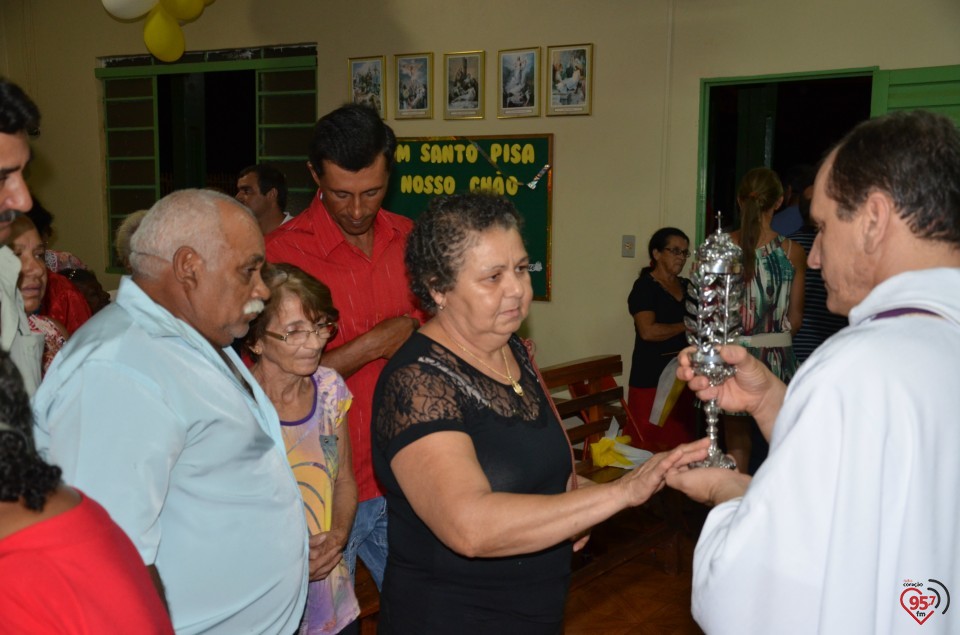 Relicário de São Luiz Orione visita capela no Potrerito