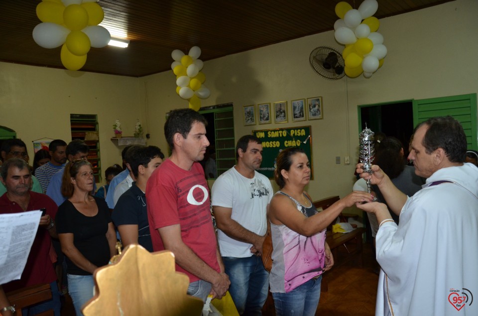 Relicário de São Luiz Orione visita capela no Potrerito