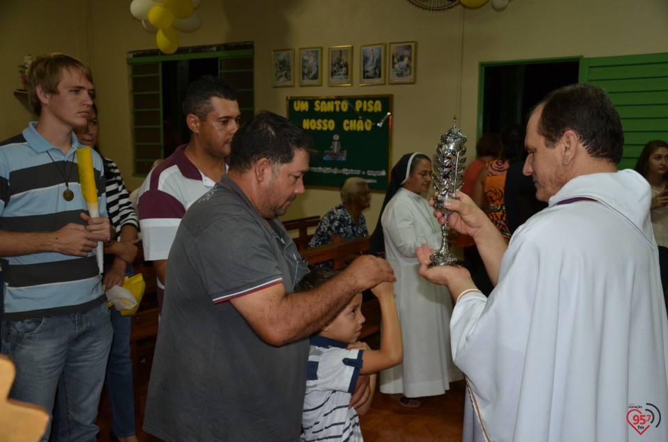 Relicário de São Luiz Orione visita capela no Potrerito