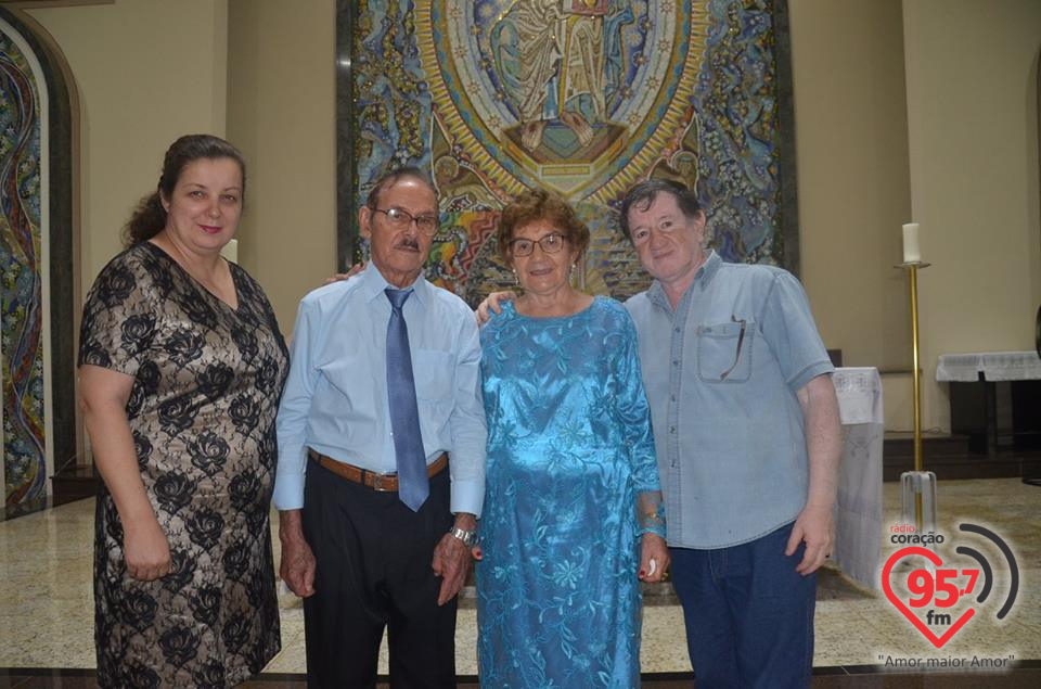 Celebração dos 60 anos de união matrimonial do casal Eugênia e Luciano Ortiz