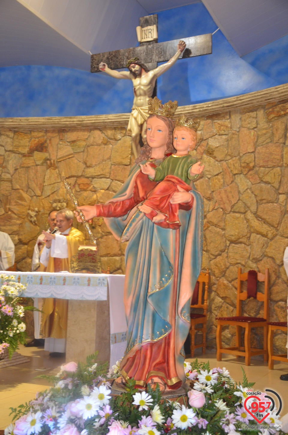 Missa da padroeira de Indápolis, Nossa Senhora Auxiliadora