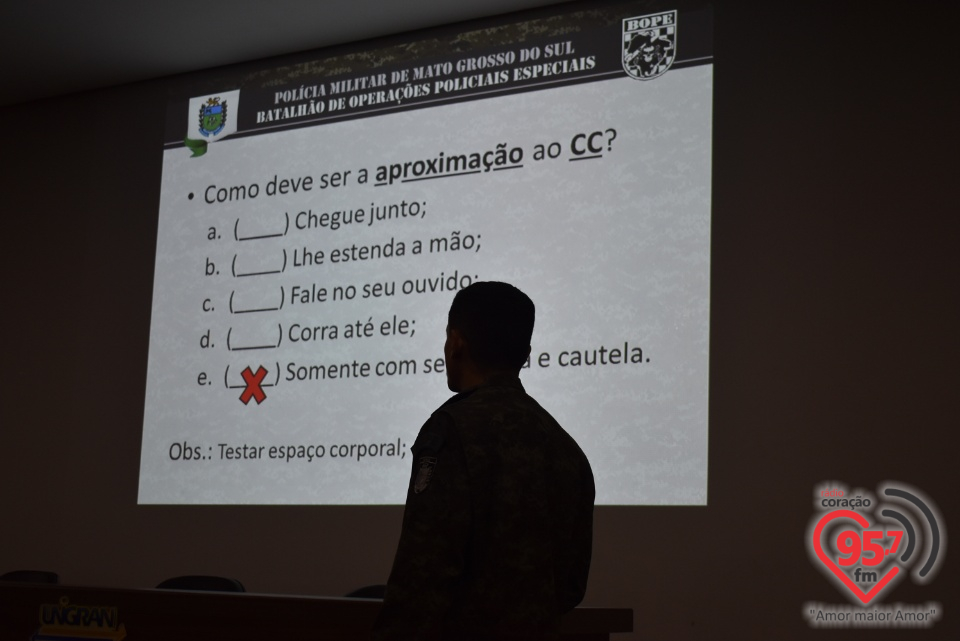 UNIGRAN realiza curso de 'Prevenção ao Suicídio' com militares do BOPE