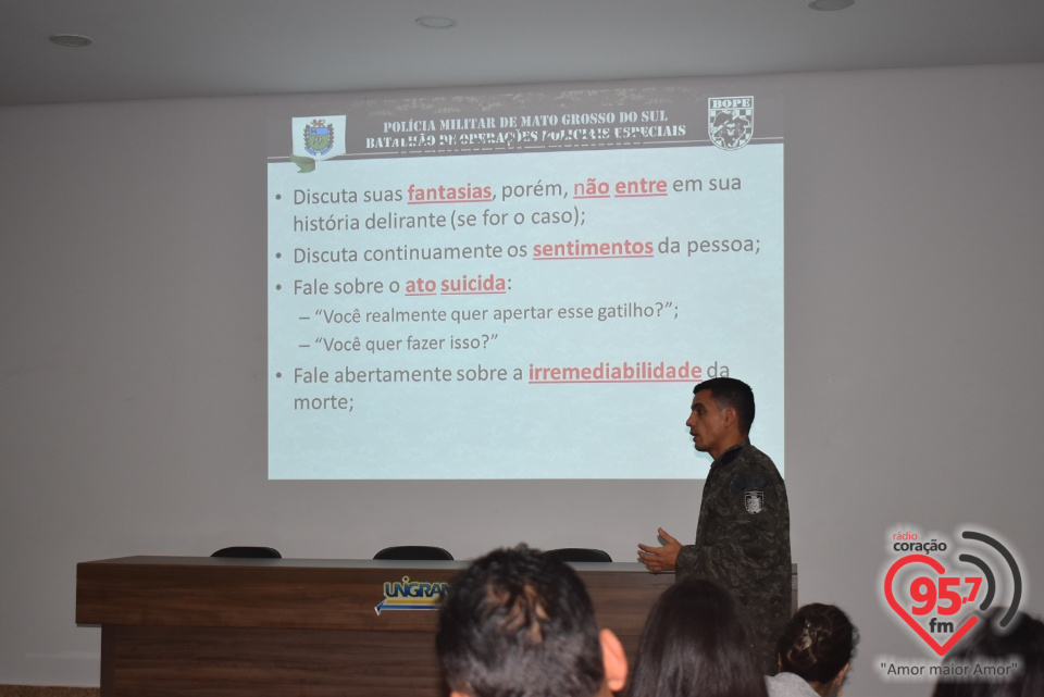 UNIGRAN realiza curso de 'Prevenção ao Suicídio' com militares do BOPE