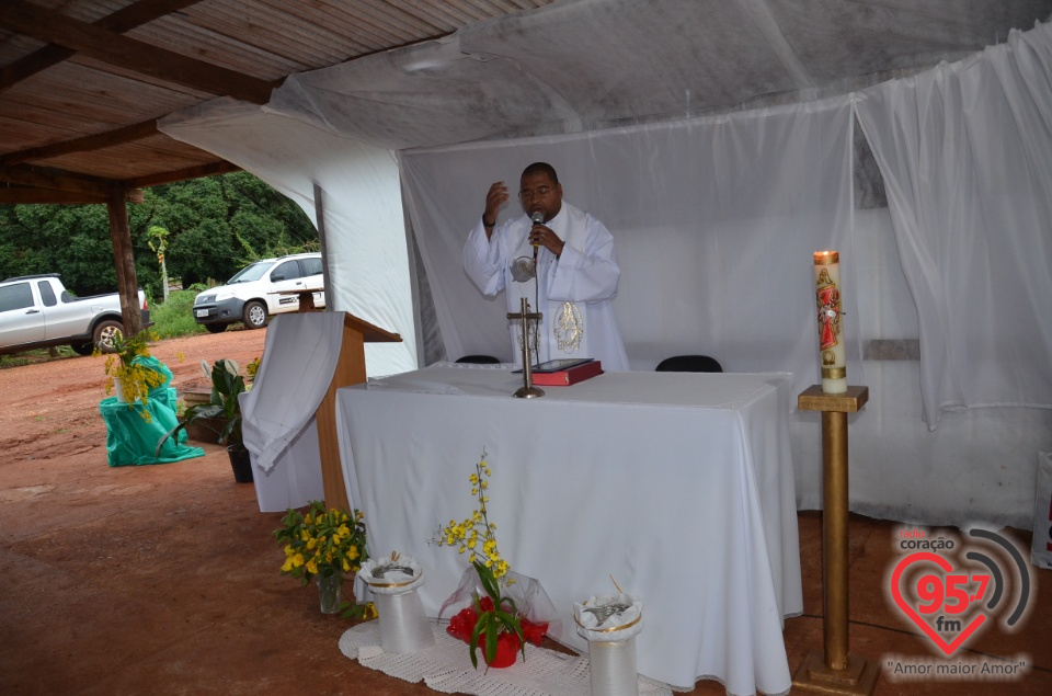 Missa, batizado e jantar comunidade N.Sra. Aparecida do Carumbé