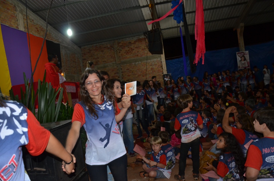 Missa de encerramento do acampamento Pré-Mirim no santuário Pe.Pio