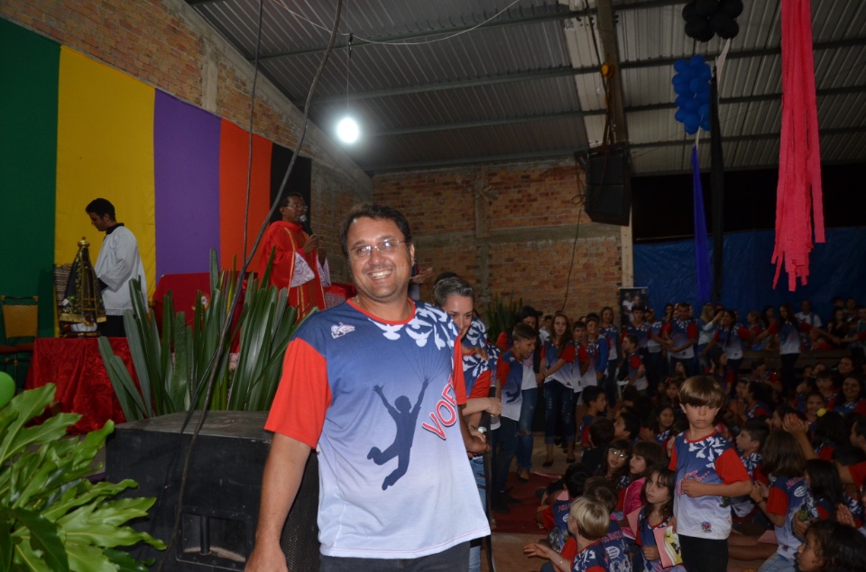 Missa de encerramento do acampamento Pré-Mirim no santuário Pe.Pio