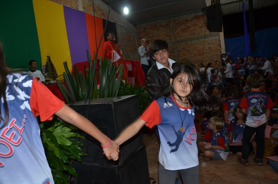 Missa de encerramento do acampamento Pré-Mirim no santuário Pe.Pio