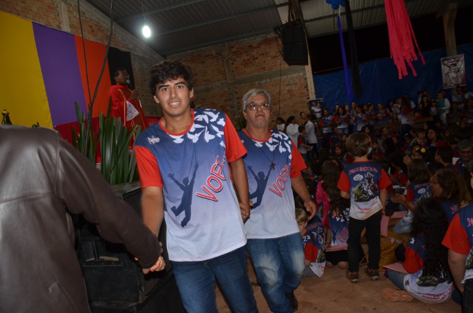 Missa de encerramento do acampamento Pré-Mirim no santuário Pe.Pio