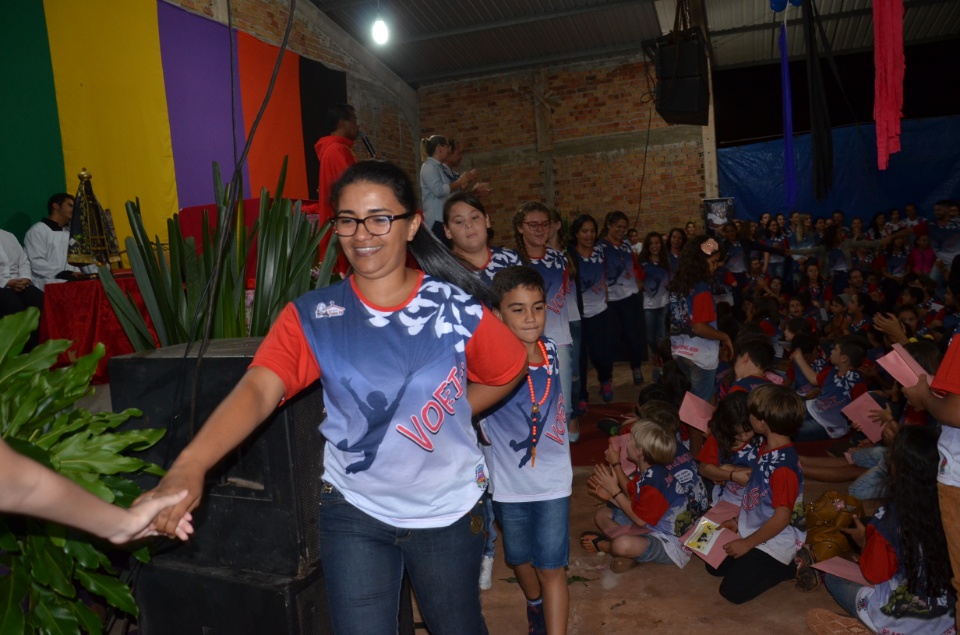 Missa de encerramento do acampamento Pré-Mirim no santuário Pe.Pio