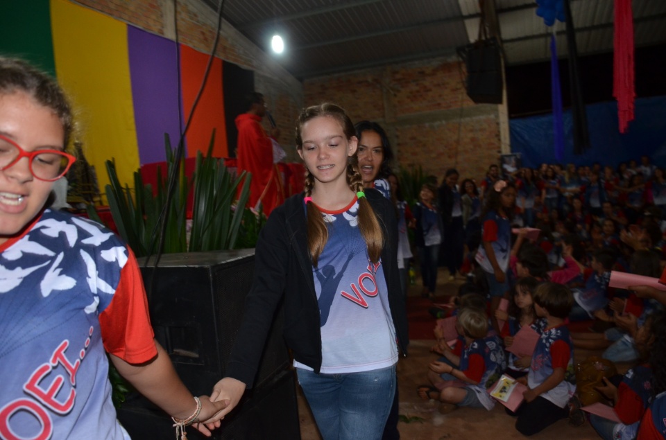Missa de encerramento do acampamento Pré-Mirim no santuário Pe.Pio