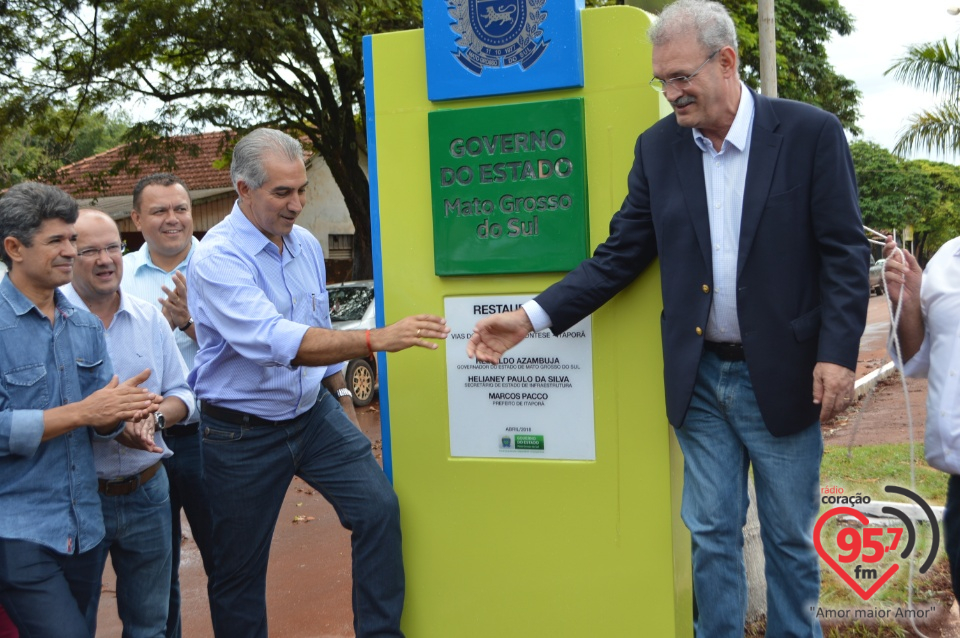 Governador esteve hoje em Itaporã,Douradina e Montese para entrega de obras