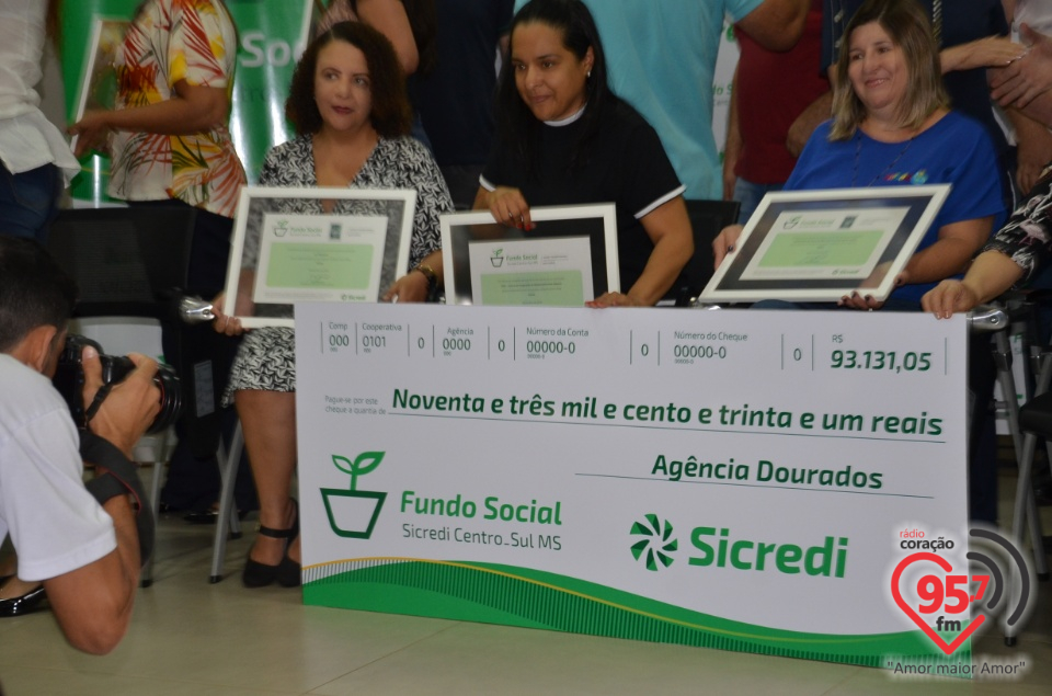 Sicredi Centro-Sul MS realiza entrega dos recursos do Fundo Social em Dourados/MS