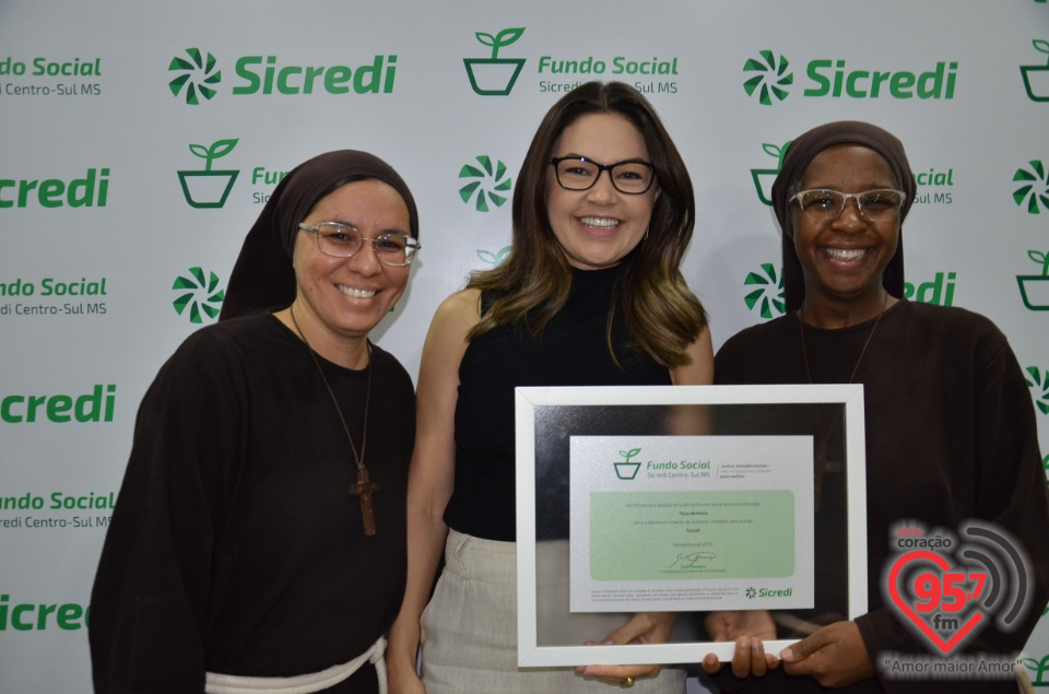 Sicredi Centro-Sul MS realiza entrega dos recursos do Fundo Social em Dourados/MS