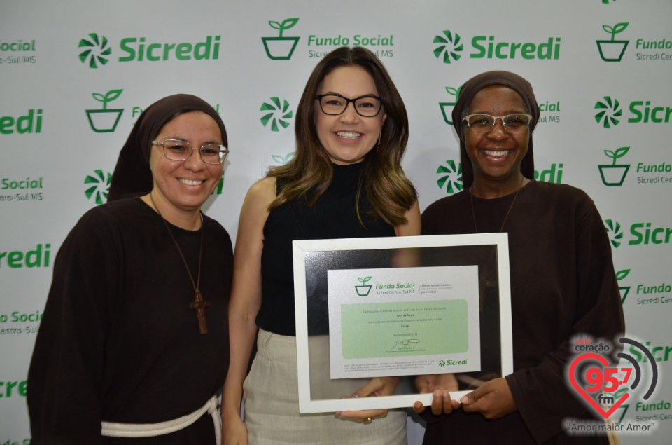 Sicredi Centro-Sul MS realiza entrega dos recursos do Fundo Social em Dourados/MS