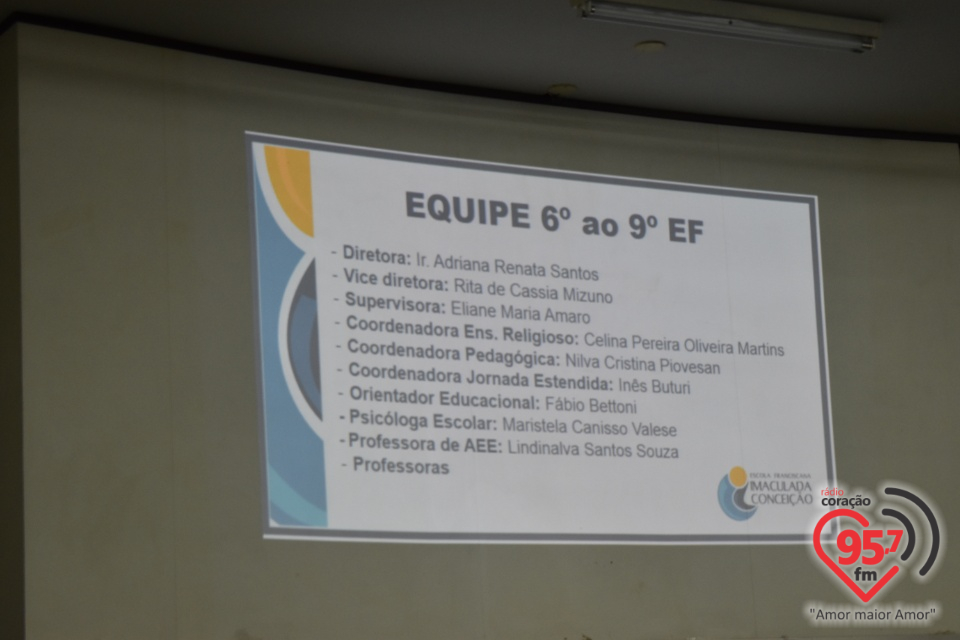 EIC realizada reunião com pais de alunos do 6° ao 9° anos do Ensino Fundamental