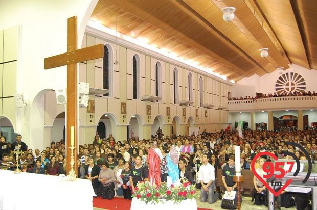 Símbolos da JMJ são acolhidos por 40 mil na Diocese de Dourados