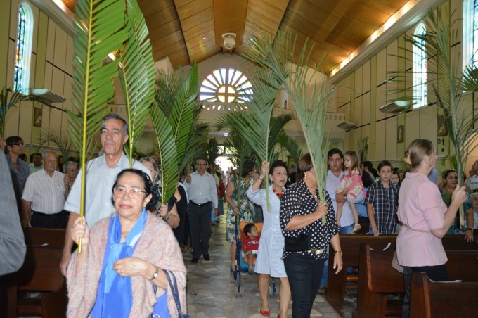 Dom Redovino celebra Missa de ramos na Catedral