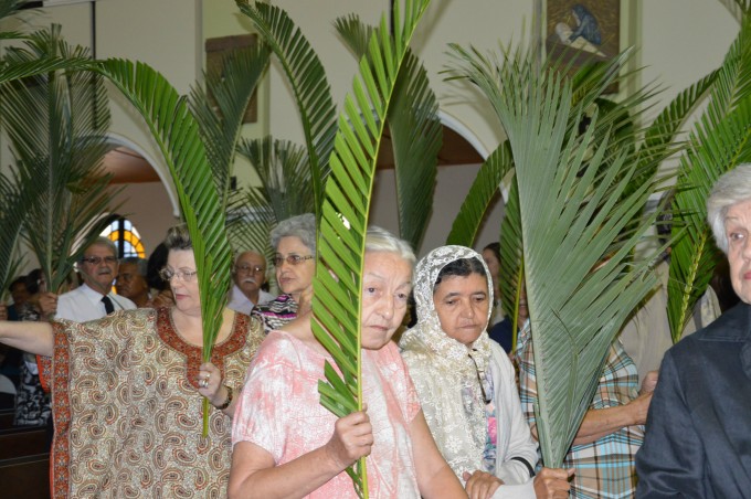 Dom Redovino celebra Missa de ramos na Catedral