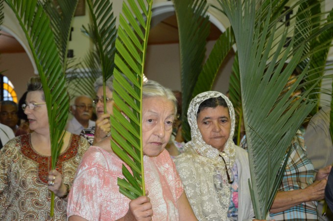 Dom Redovino celebra Missa de ramos na Catedral