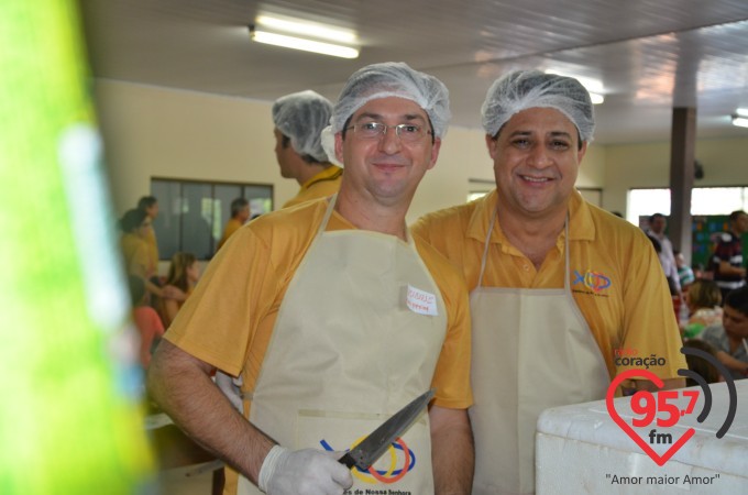 Churrasco dos equipistas na paróquia São Carlos
