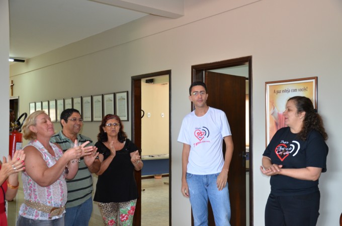 Arrecadadores visitam a Rádio Coração FM