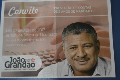 João Grandão convida para a prestação de contas de 2 anos de mandato