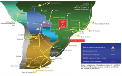 Troncos do Gasoduto Brasil-Bolívia passam por MS, interior de São Paulo, Paraná, Santa Catarina e Rio Grande do Sul (Reprodução)